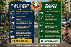 Госавтоинспекция Южного административного округа призывает всех участников дорожного движения к неукоснительному соблюдению Правил дорожного движения на дворовых территориях