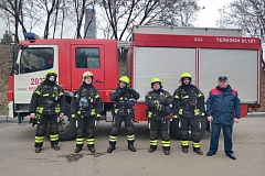 Пожарные провели занятия в торговом центре «Андреевский»